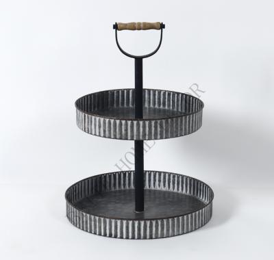 China New Metal Galvanized Storage Style Table Top Shelf For Food Or Candy Display for sale