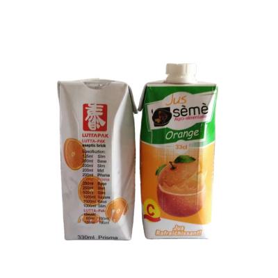 China Food 200ml 100% Slim Vegetable And Fruit Juices Carton Filling And Sealing Machine for sale