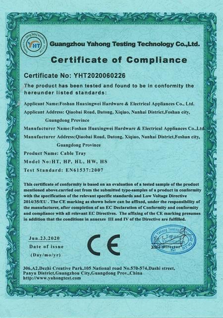 CE - Foshan Huaxingwei Hardware & Electrical Appliances Co., Ltd.