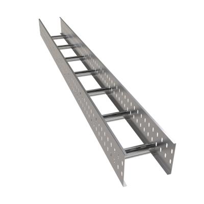 China Steel Cable Ladders Outdoor Hot Dipped Galvanized Punching Standard Type Tray Steel Cable Ladder for sale