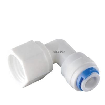 China Plastic PP Elbow Quick Fitting Water Fitting Tubing Water Pipe Fittings for sale