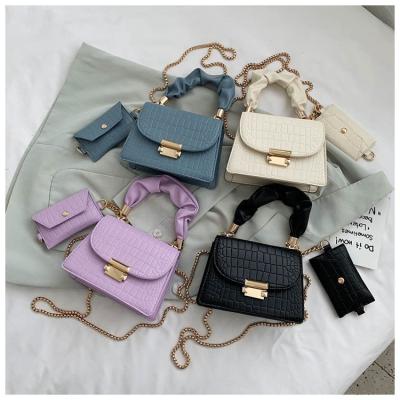 China Fashion Mini Pu Leather Shoulder Messenger Bags For Women Fashion Chain Design Shoulder Handbags Female Cross - Body Bag for sale