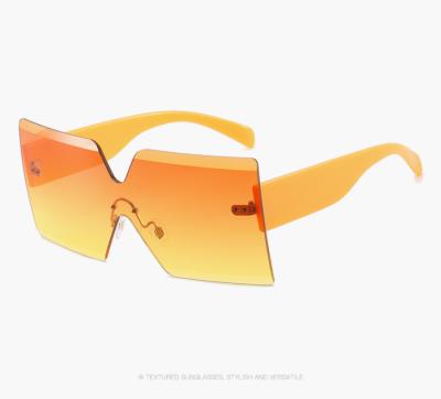 China Fashion Sunglasses Fit Multi Color Oversized Rimless Women 2021 Men Shade Sunglasses for sale