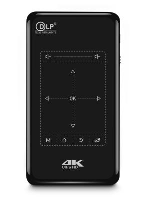 China Proyector de Mini Portable DLP del proyector del bolsillo del control DLP 4K del IR que descifra el aparato de lectura 3D en venta