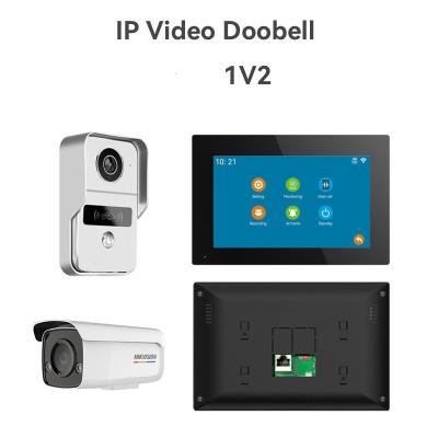 China Zwarte WIFI video deurbel met 166° Wide Visual Angle SD kaart opname en bewegingsdetectie Te koop