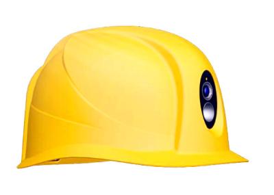 China Durable Industrial Safety Helmet Camera 289*233*150 Mm With Led Light for sale
