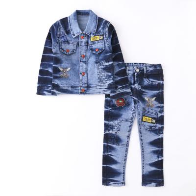 China Cowboy suit boys clothing jeans sets spring suit 2022 new fashion children's denim suitkids clothing sets pants for sale