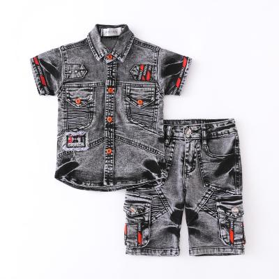 China Hot Selling Cowboy Costume Kids Denim Suit Cotton Denim Suit Black Wash Clothes New for sale