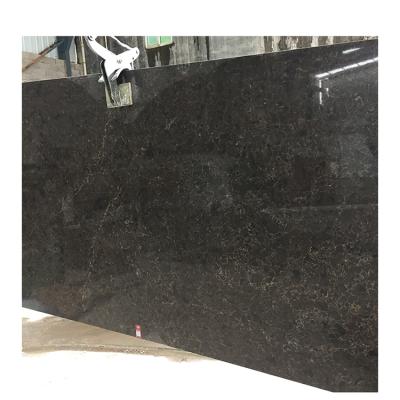 China Multi Modern Artificial Coffee Color China Brown Quartz Countertops Exotic Stone Table End Slab for sale