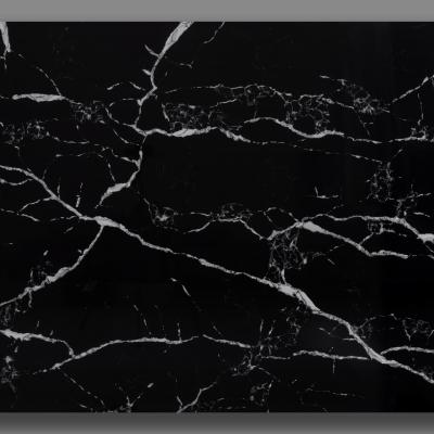 China Contemporary Black Quartz Stone Slab High Quality Artificial Calacatta Stones For Kitchen Counter Top for sale