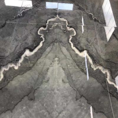 China Modern Natural Stone Slab China Yunmu Gray Marble Gray Marble Slabs for sale