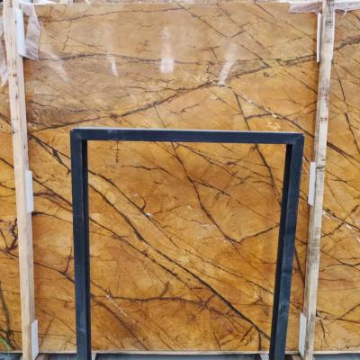 China Factory Wholesale Price Modern Natural Marble Stone Slabs Rainforest Brown Marble Stone Slabs for sale