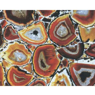 China Modern Natural Crystal Red Onxy Agates Stone Freeform Slab Array for sale