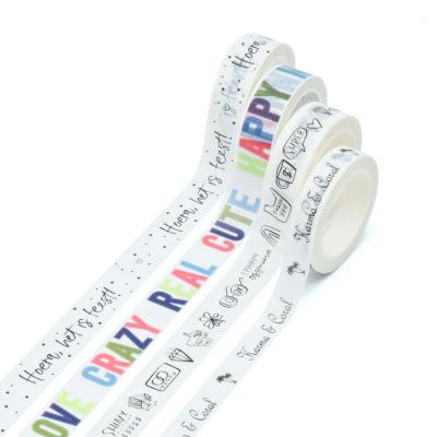 China Custom High Quality Yellow Waterproof Decoration Zodiac Washi Paper Masking Tape Set Waterproof for sale