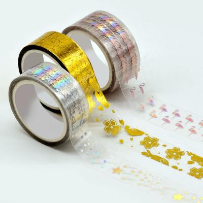 China Manufacturer Waterproof Purple Masking Foil Professional Private Logo Rose Gold Faith Washi Tape for sale