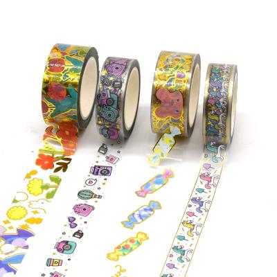 China Waterproof Popular Custom Printed Kawaii Rose Gold Faith Washi Tape Decorative Set for sale