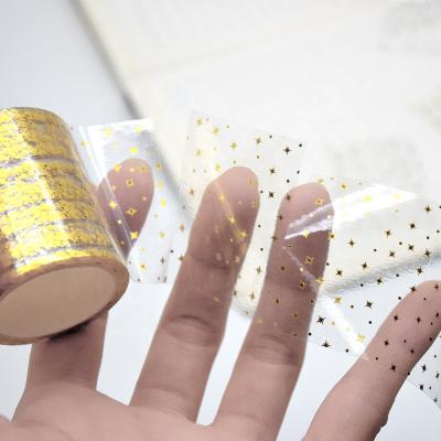 China Waterproof Wholesale Custom Printing Thin Single Masking Colored Gold Foil Washi Tape for sale