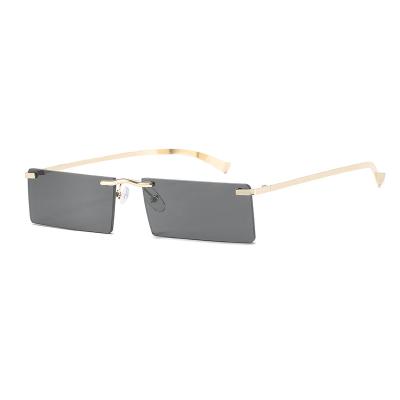 China Fashion Sunglasses Wholesale Fashion Square Designer Rimless Sunglasses For Women Men for sale