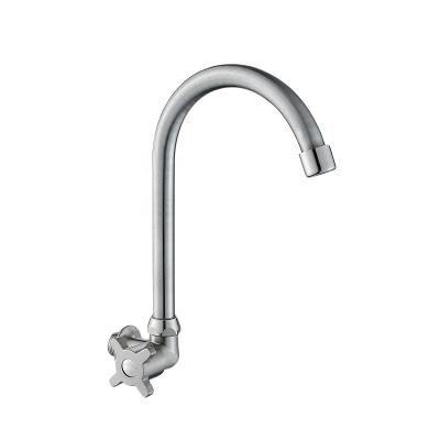 China New Model Thermostatic Faucets Nickel Brushed Single Lever Wall Mounted Kitchen Faucet for sale