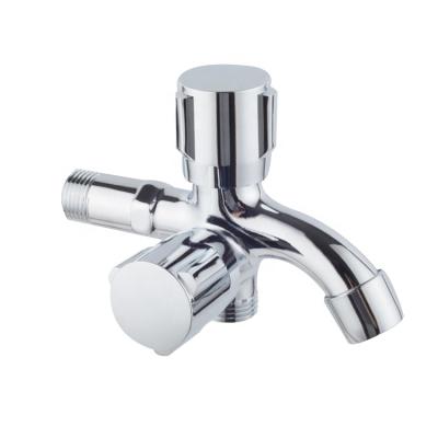 China Low Price Modern Bathroom Wall Mounted Zinc Multifunction Two In One Cold Water Bibcock Faucet for sale