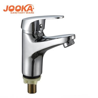 China Thermostatic Faucets Household Deck Mounted Polished Chrome Single Handle Basin Faucet Bathroom Cold Water Basin Faucet for sale