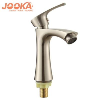 China Thermostatic Faucets Color Box Contemporary Single Handle Nickel Brushed Basin Pillar Rooster for sale