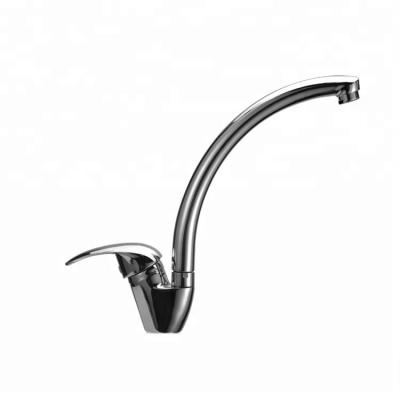 China Thermostatic Faucets Hot-selling Chrome Plated Single Lever Handle Single Hole Kitchen Faucet for sale