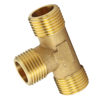 China Pipe Connecting K720 Branch Equal Diameter Thread Outer Tee / Brass Fittings for sale