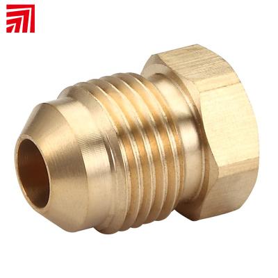 China Cryogen K513 UNF Male Threaded Pipe Copper Flare Fitting , SAE 45 Degree Flare Refrigerant Fit for sale