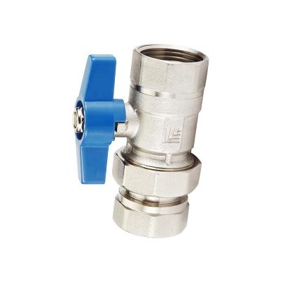 China General T416 Inside Return Water Ball Valve Gas Cylinder Brass Valve for sale