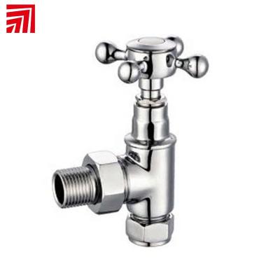 China K117 Modern Rail Heating Chrome Plated Body Corner Radiator Brass Forged Polishing Valve for sale