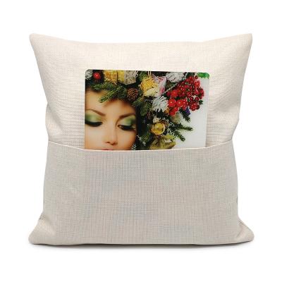 China Wholesales anti-static sublimation pillow canvas cases with large pocket sublimation pillow cover blank heat press customized diy print for sale