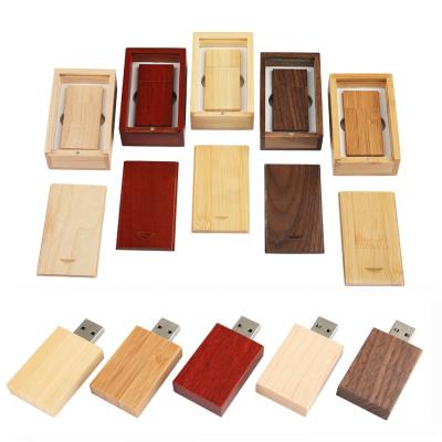 China OEM Promotional USB Flash Drive Walnut Wood 2.0/3.0 Maple Memory Stick 2.0/3.0 Dark Maple Memory Training Wedding Gift Box for sale