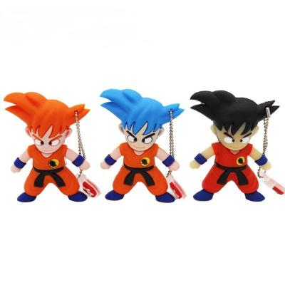 China Goku Flash Model 4GB 64GB 16GB 32GB PVC Usb Drive Cartoon Pendrive Dragon Ball Flash Drive Usb 3.0 U Disk Memory Stick Cute Key Chain Gift for sale