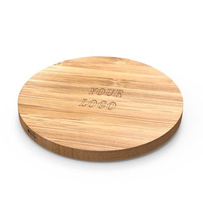 China 5W QI Radio Charging 5W Ultra Thin Fast Charging Bamboo Wood Wireless Charger For Phones Bamboo Wood Wireless Charging Protection for sale