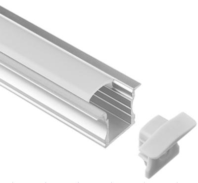 China radiator & Decoration Recessed LED Profile Extrusion For Led Strip Lighting 25mm x 15mm for sale