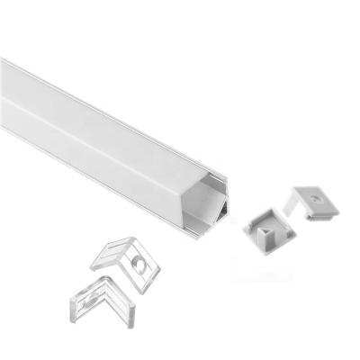 China 90 Degree V Shape 45 Degree Angle Corner Aluminum Mounting Channel Led Extruded Aluminum For Led Strip for sale