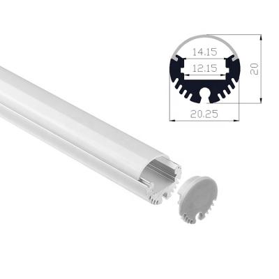 China Decorations & Radiator Round 20mm Suspended Aluminum Led Profile Channel For Led Strip for sale