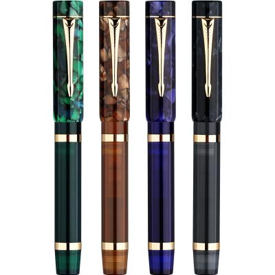 China Gold Plated BROWN AER Seed Point Business Premise Gifts. MAJOHN M700 Business Official's 6 and Fountain Pen Antique Series of Calligraphy for sale