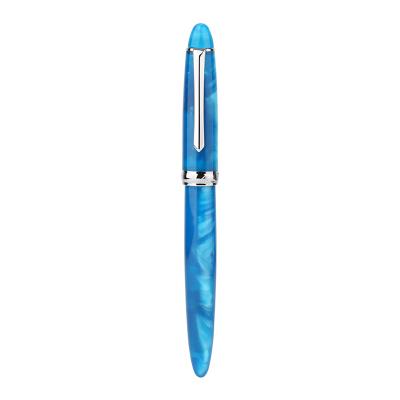 China Business Art Seed Resin Blue Acrylic Fountain Pen Student Business Writing Practice Gift Adult Pen PENBBS-308 made in china for sale