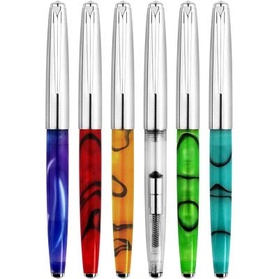 China MOONMAN 101 student handle clear section imported color resin adult students writing calligraphy pen made in China for sale