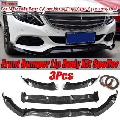 China Accessories 2015-2018 W205 Kit For Mercedes Benz W205 C Class W205 Front Lip Car Front Bumper Lip Splitter Spoiler Diffuser Plastic Body for sale