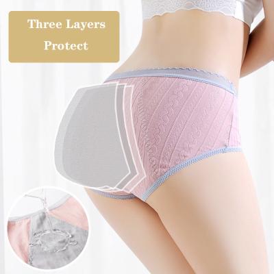 China Menstrual Panties New Arrivals Cotton Antibacterial Ladies Menstrual Panties Leak Proof Seamless Mid Waist Women's Period Underwear for sale