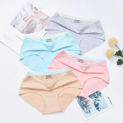 China Lady Cotton Breathable Seamless Comfortable Panties Ultrathin Pure Colors Various Underwear Plus Size for sale