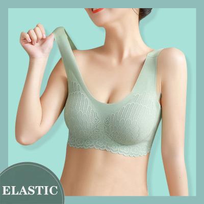 China Low Price Custom Logo One Piece Wireless Bra No Wire Lace Sexy Lift Up Seamless Bra Yoga Sports Sleep Bras Women for sale