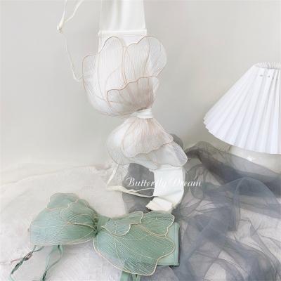 China Lovely Breathable Lace Bow Underwear Push Up Bra Comfortable Strapless Adjustment Girl's Bra 4 Colors Wholesale for sale