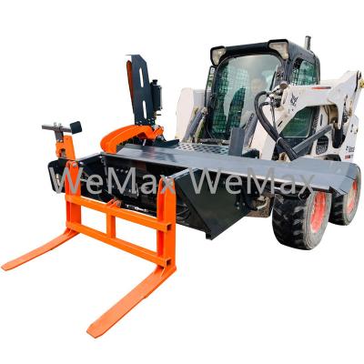 China Log Splitter / 15ton Excavator Wood Processor Attachment Loader / Trusses Firewood Log Processor Skid for sale