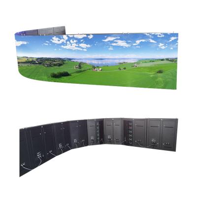 China Large Size Outdoor P5 Outdoor Curve Led TV Electronic Advertising Led Flat Display Screen for sale