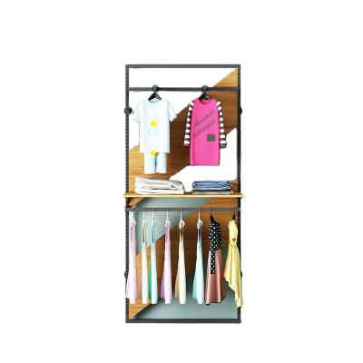 China Durable Children's clothing shop shelves open shop with clothing display rack display rack floor hanger acrylic shelves wall mounted for sale