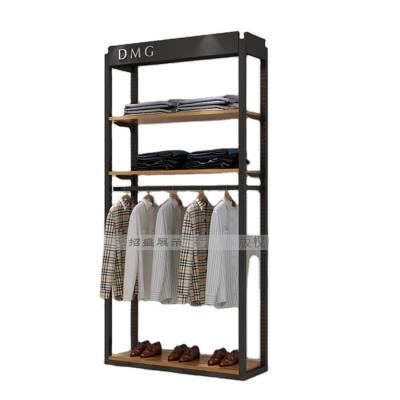 China Durable High-end men's clothing store clothing store display rack shelves floor-standing mall brand business men's clothing racks for sale